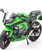 1/12 Kawasaki Ninja 250 Racing Cross-country Motorcycle Model Simulation|mini chopper motorcycle Green - ihavepaws.com