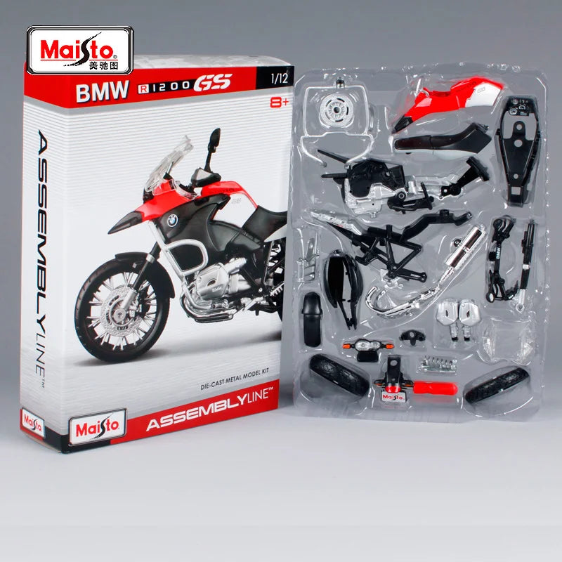 Maisto Assembly Version 1:12 BMW R1200GS Alloy Motorcycle Model Diecasts Metal Racing Motorcycle Model Simulation Kids Toys Gift