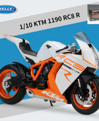 WELLY 1:10 KTM 1190 RC8 R Alloy Racing Motorcycle Scale Model Diecast White retail box - IHavePaws