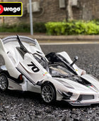 Bburago 1:32 Ferrari FXX K EVO Alloy Sports Car Model Diecasts Metal Toy Racing Car Model Sound Light Simulation Childrens Gifts White - IHavePaws