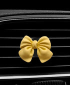 1pc Bow-knot Car Air Vent Freshener Perfume Clip Woman Car Art Air Conditioning Clip Car Interior Decoration Accessories Yellow - IHavePaws
