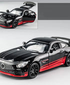 1/32 Benz-GT GTR Alloy Racing Car Model Diecast Metal Sports Car Model High Simulation Sound and Light Collection Kids Toy Gift Black with red - IHavePaws