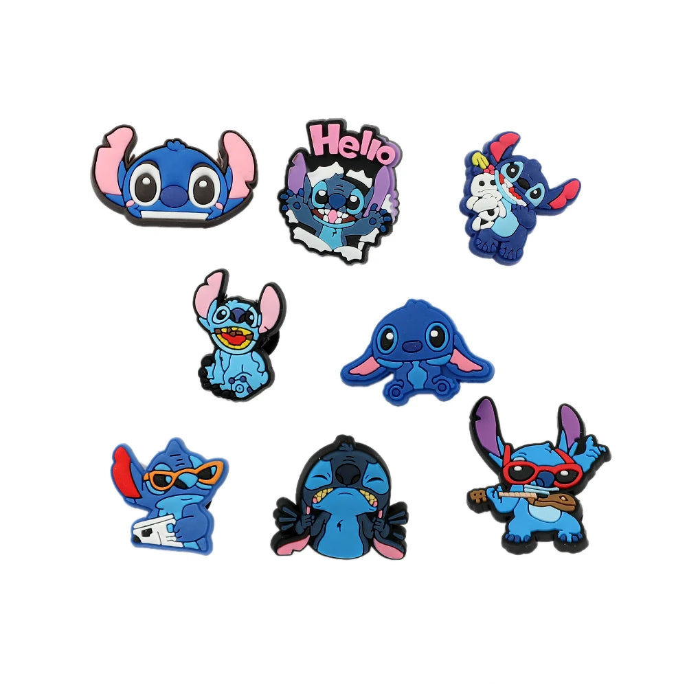 Disney Series Shoes Charms PVC Cartoon Mickey Stitch Shoe Accessories For Clogs Sandals Decoration Buckle Kids Friends Gifts 8PCS 3 - ihavepaws.com