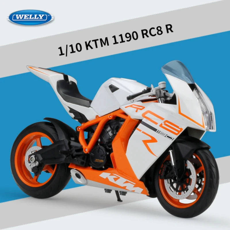 WELLY 1:10 KTM 1190 RC8 R Alloy Racing Motorcycle Scale Model - IHavePaws