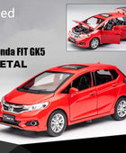 1/28 HONDA Fit GK5 Alloy Car Model Diecasts Metal Toy Sports Car Vehicles Model Simulation Sound and Light Collection Kids Gifts Red - IHavePaws