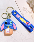 Anime Keychain Cartoon Minnie Mouse Mickey Stitch Cute Doll PVC Keyring Ornament Key Chain Car Pendant Kids Toys Gifts 5 - ihavepaws.com