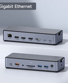 Hagibis USB C Docking Station Type C to 8K DP HDMI-Compatible Triple Display M.2 SSD PD3.0 RJ45 15 in 1 USB C HUB for PC Laptops Gigabit Ethernet - IHavePaws