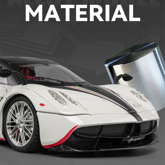 Large Size 1/18 Pagani Huayra Dinastia Alloy Sports Car Model Diecasts Metal Racing Car Model Sound and Light Childrens Toy Gift