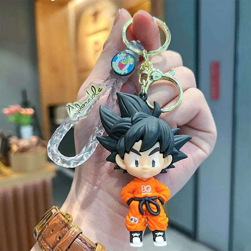 Cartoon anime Sun Wukong figurine keychain pendant creative Kung Fu boy doll car keychain accessories gift for son 02 - ihavepaws.com
