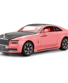 1:24 Rolls Royce Spectre Alloy Luxy New Energy Car Model Diecasts & Toy Vehicle Metal Charging Car Model Sound Light Kids Gifts Pink - IHavePaws