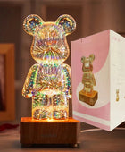 3D Fireworks Bear Night Light Lamp 3 color - GIFT BOX - IHavePaws