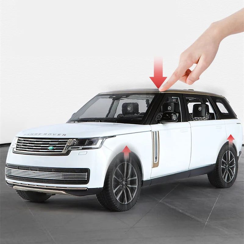 New 1/24 Land Range Rover SUV Alloy Car Model Diecast Metal Toy Off-road Vehicles Car Model Simulation Sound and Light Kids Gift - IHavePaws