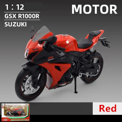 1:12 Suzuki GSX-R1000R Alloy Racing Motorcycle Model Diecast GSX Red Retail box - IHavePaws