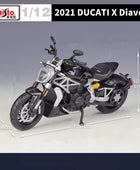 Maisto 1:12 2021 DUCATI X Diavel S Alloy Racing Motorcycle Model Diecast Metal Street Sports Motorcycle Model Childrens Toy Gift