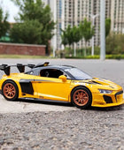 1:24 AUDI R8 GT2 Alloy Track Racing Car Model Diecast Metal Toy Sports Car Model Simulation Sound and Light Collection Kids Gift - IHavePaws