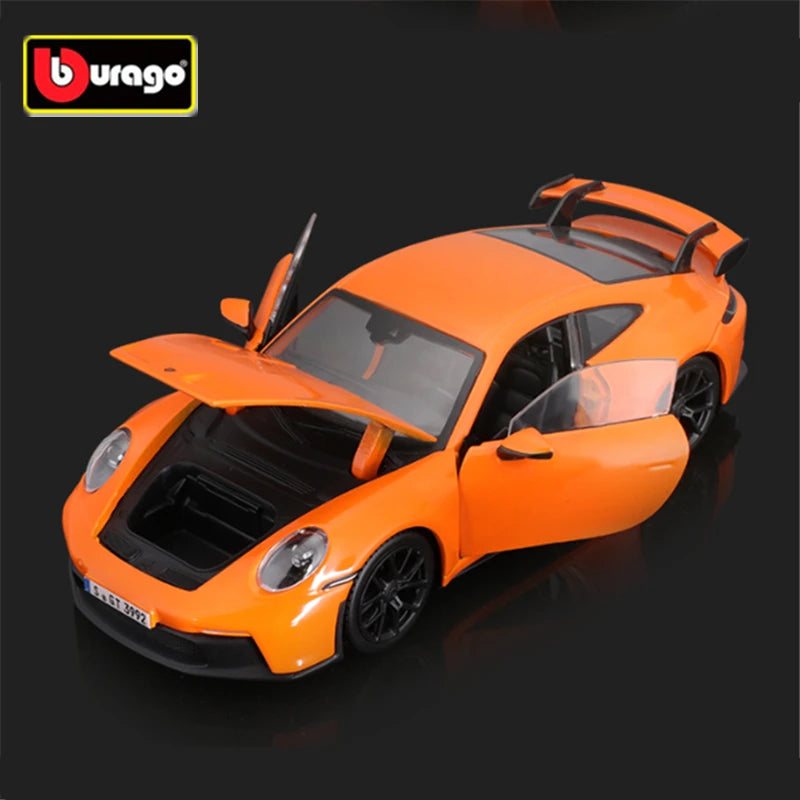 Bburago 1/24 Porsche 911 GT3 RS Alloy Sports Car Model Diecasts Metal Toy Racing Car Model Simulation Collection Childrens Gifts Orange - IHavePaws