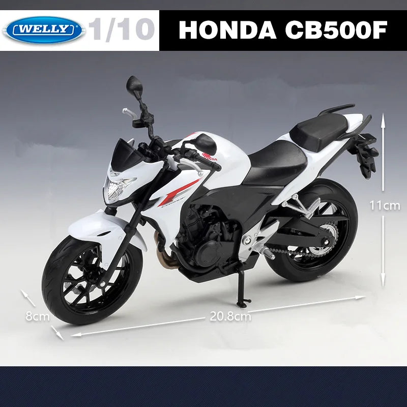 WELLY 1:10 HONDA CB500F Alloy Racing Motorcycle Model Simulation Diecast Metal Toy Sports Motorcycle Model Collection Kids Gifts