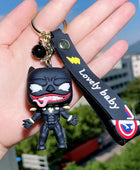 6 styles Horror series Cartoon Anime Venom Pendant Keychains Car Key Chain Key Ring Phone Bag Hanging Jewelry for Kids Gifts style D4 - ihavepaws.com