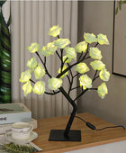 LED Rose Flower Table Lamp USB Christmas Tree Fairy Lights Green - IHavePaws