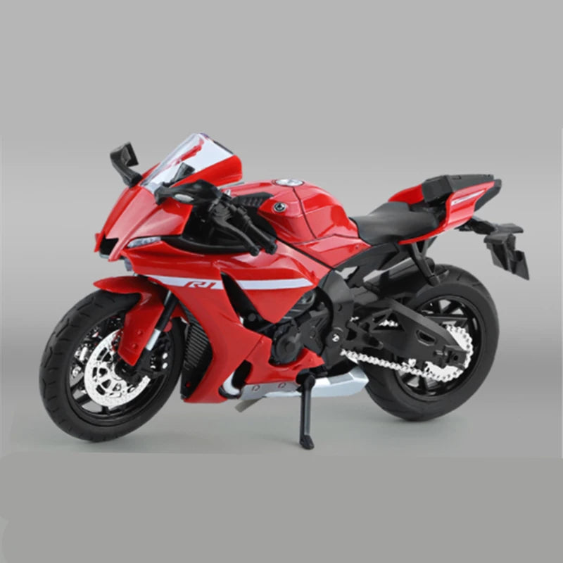 1:12 YZF-R1 R1 Alloy Racing Motorcycle Model Diecast Street Sports Motorcycle Model Simulation Red - IHavePaws