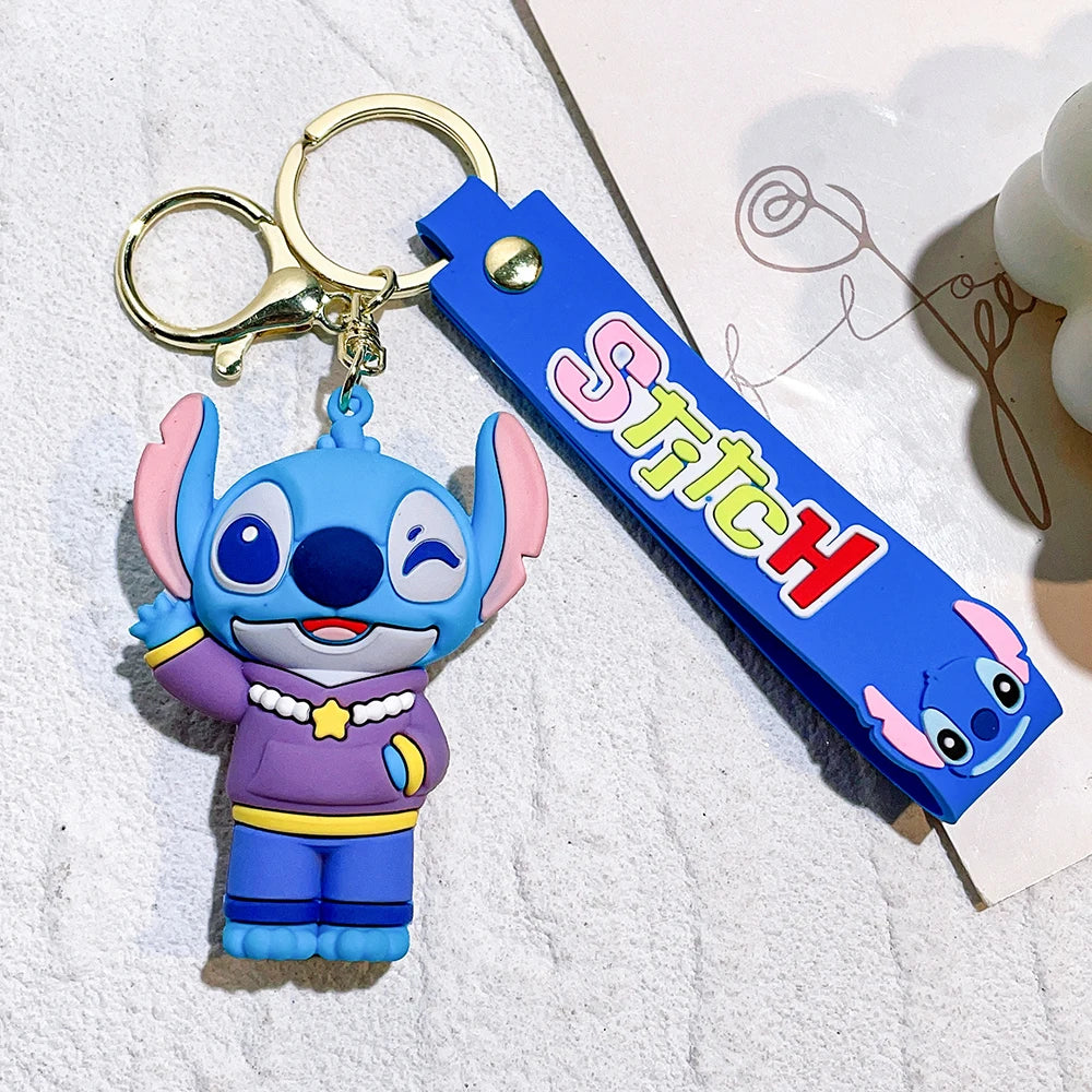 New Anime Disney Keychain Cartoon Mickey Mouse Minnie Lilo & Stitch Cute Doll Keyring Ornament Key Chain Pendant Kids Toys Gifts 39 - ihavepaws.com