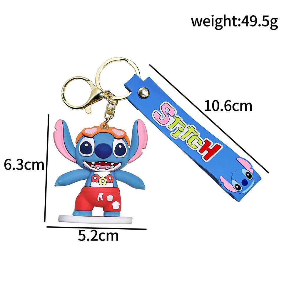 Anime Lilo and Stitch Cartoon Anime Pendant Pvc Keychain Holder Car Keyring Mobile Phone Bag Hanging Jewelry Kids Gifts - ihavepaws.com