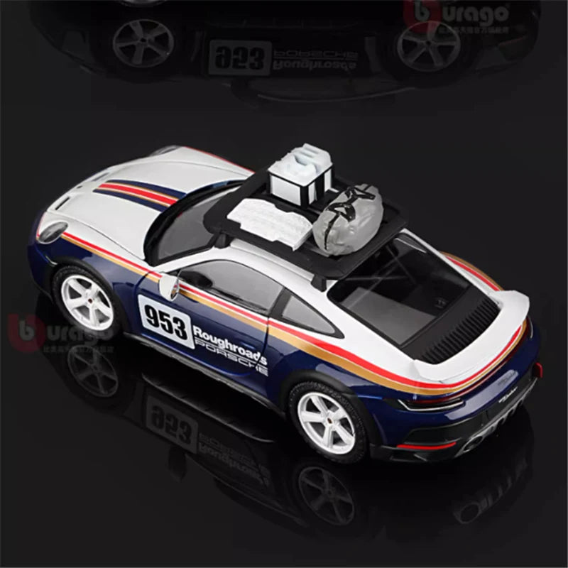 Bburago 1:24 Porsche 911 Rally Alloy Sports Car Model Diecast Metal Toy Track Racing Vehicles Car Model Simulation Children Gift - IHavePaws