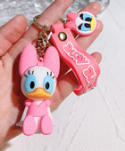Anime Mickey Minnie Donald Duck Stitch Alloy Silicone Keychain Accessories Pendant Bag Key Ring Pendant Birthday Gifts style 8 - ihavepaws.com