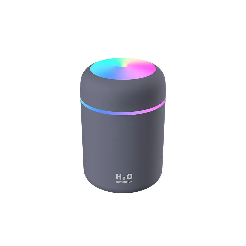 HarmonyMist 300ml Portable USB Ultrasonic Colorful Cup Humidifier Gray - IHavePaws