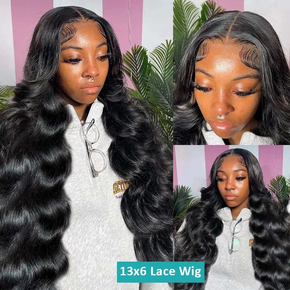 30 Inch HD Transparent 13x4 13x6 Pre Plucked Body Wave Lace Frontal Wig Human Hair Brazilian Lace Front Wig Women