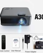 A30 Portable Projector LED Home Theater Projector A30-UKPlug - IHavePaws