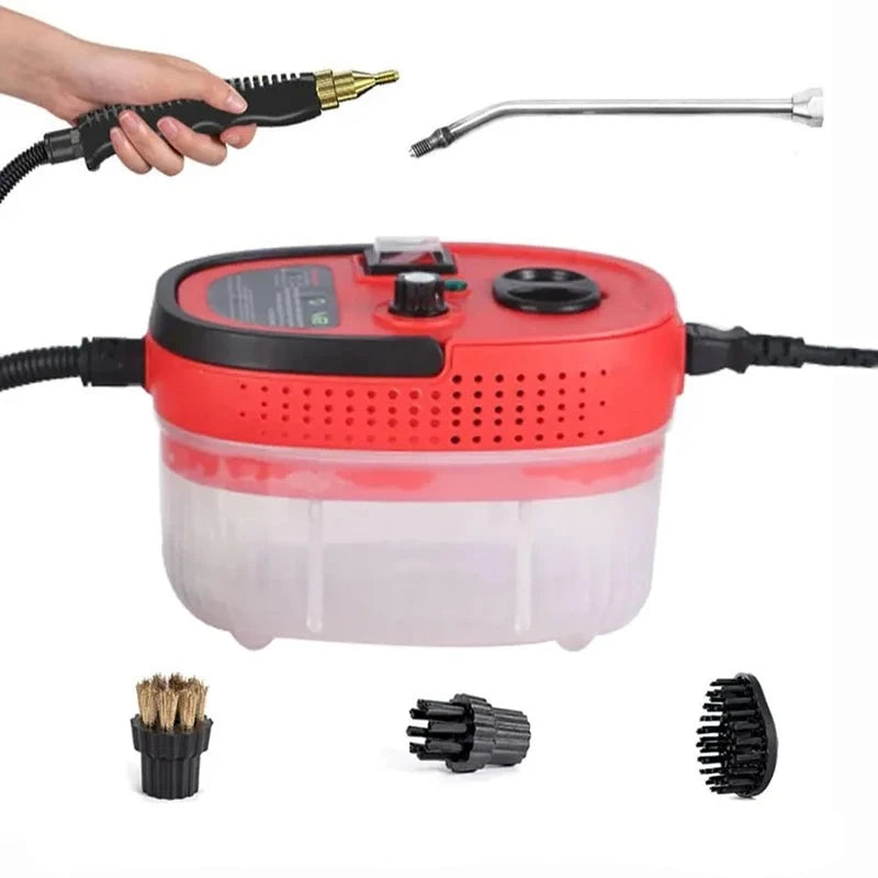 Steam Cleaner 2500W High Pressure Steam Cleaner Handheld High Temperature Steam Cleaner For Home Kitchen Bathroom Car Cleaning Red / US - IHavePaws