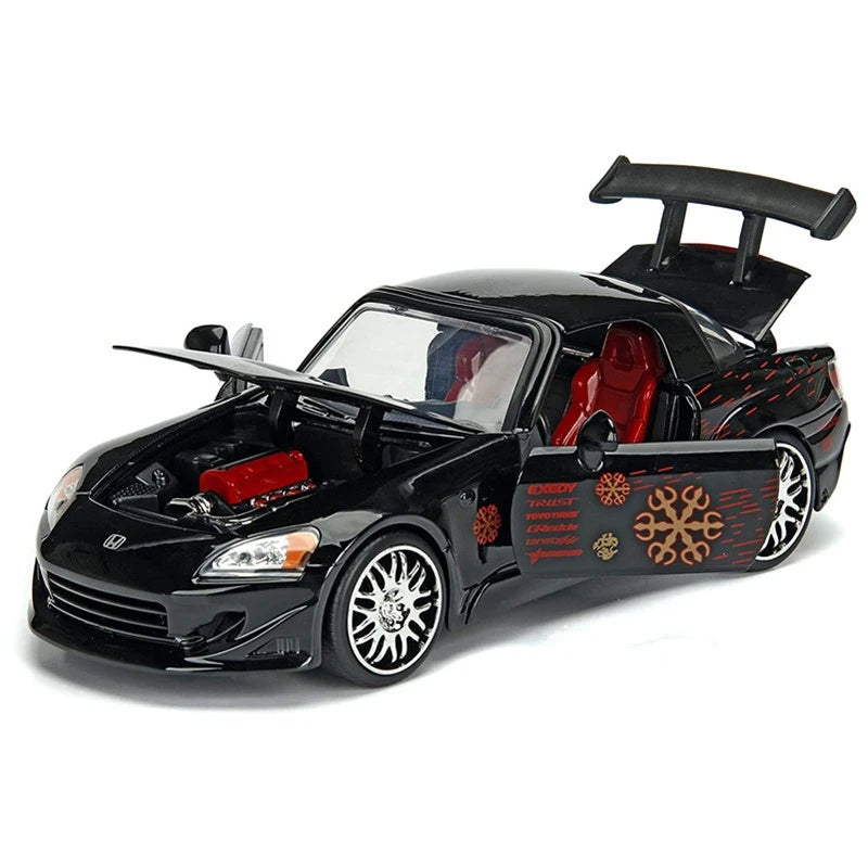 1:24 Honda S2000 Alloy Sports Car Diecasts & Toy Metal Muscle Car Racing Car Model High Simulation Collection Childrens Toy Gift Black - IHavePaws