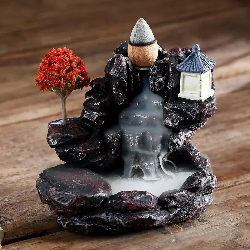 Backflow Incense Holder Waterfall Incense Burner Red - IHavePaws