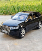 1/32 Audi Q7 SUV Alloy Car Model Diecast Metal Toy Vehicles Car Model High Simulation Sound and Light Collection Childrens Gifts Bright black - IHavePaws