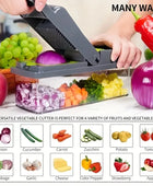 14-piece/set, multi-purpose vegetable cutter and fruit slicer with container - IHavePaws