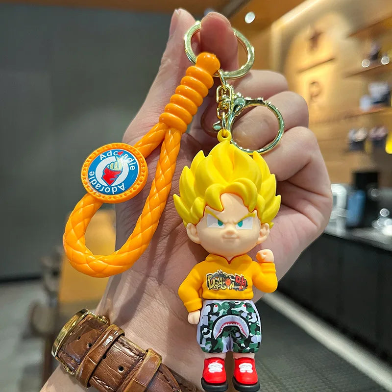 Cartoon Anime Dragon Ball Son Goku Keychain 3D Doll Saiyan Kakarotto Kame Sennin Male and Female Car Key Chain Pendant Gift Toys 06 - ihavepaws.com