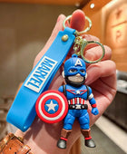 Cartoon Avengers Spider Man Keychain Marvel Movie Cartoon Captain America Hulk Car Key Ring Pendant Marvel Gifts Toys for Boys 02 - ihavepaws.com