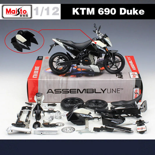 Assembly Version Maisto 1:12 KTM 690 Duke Alloy Motorcycle Model Diecast Metal Toy Racing Motorcycle Model Simulation Black - IHavePaws