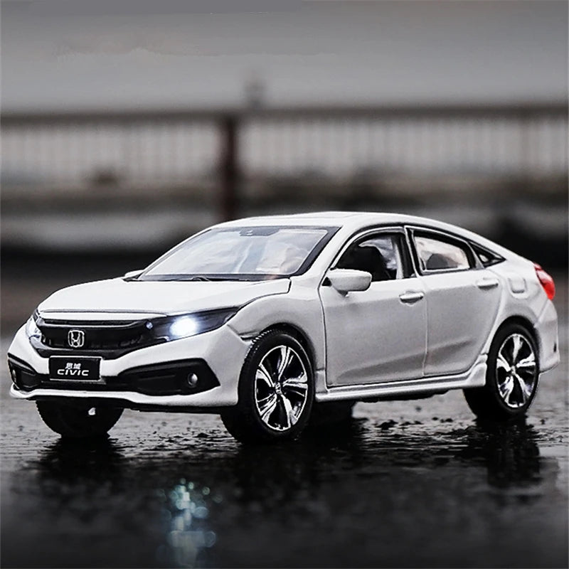 1:32 HONDA CIVIC TYPE-R Alloy Sports Car Model Diecast Metal Toy Vehicles Car Model Sound and Light Collection Children Toy Gift - IHavePaws