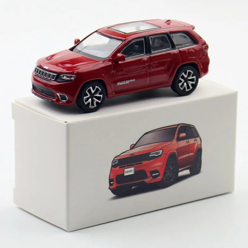 1:64 Jeep Grand Cherokee SUV Alloy Car Model Diecast Metal Toy Off-road Vehicles Car Model Simulation Miniature Scale Kids Gift Red - IHavePaws