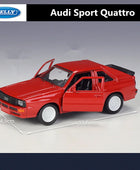 WELLY 1:36 Audi Sport Quattro Alloy Car Model Diecasts Metal Toy Miniature Scale Car Model High Simulation Pull Back Kids Gifts - IHavePaws