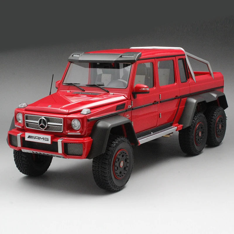 AUTOart 1:18 Benz G63 AMG 6X6 SUV Off-road vehicle Car Scale model Red (76304) - IHavePaws