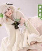 Genshin Impact Cosplay Cloak Blanket Zhong Li Hutao Tartaglia Wearable Cape Hooded Blanket Shawl Sofa Blanket Halloween Gifts Pink / Only capes - IHavePaws