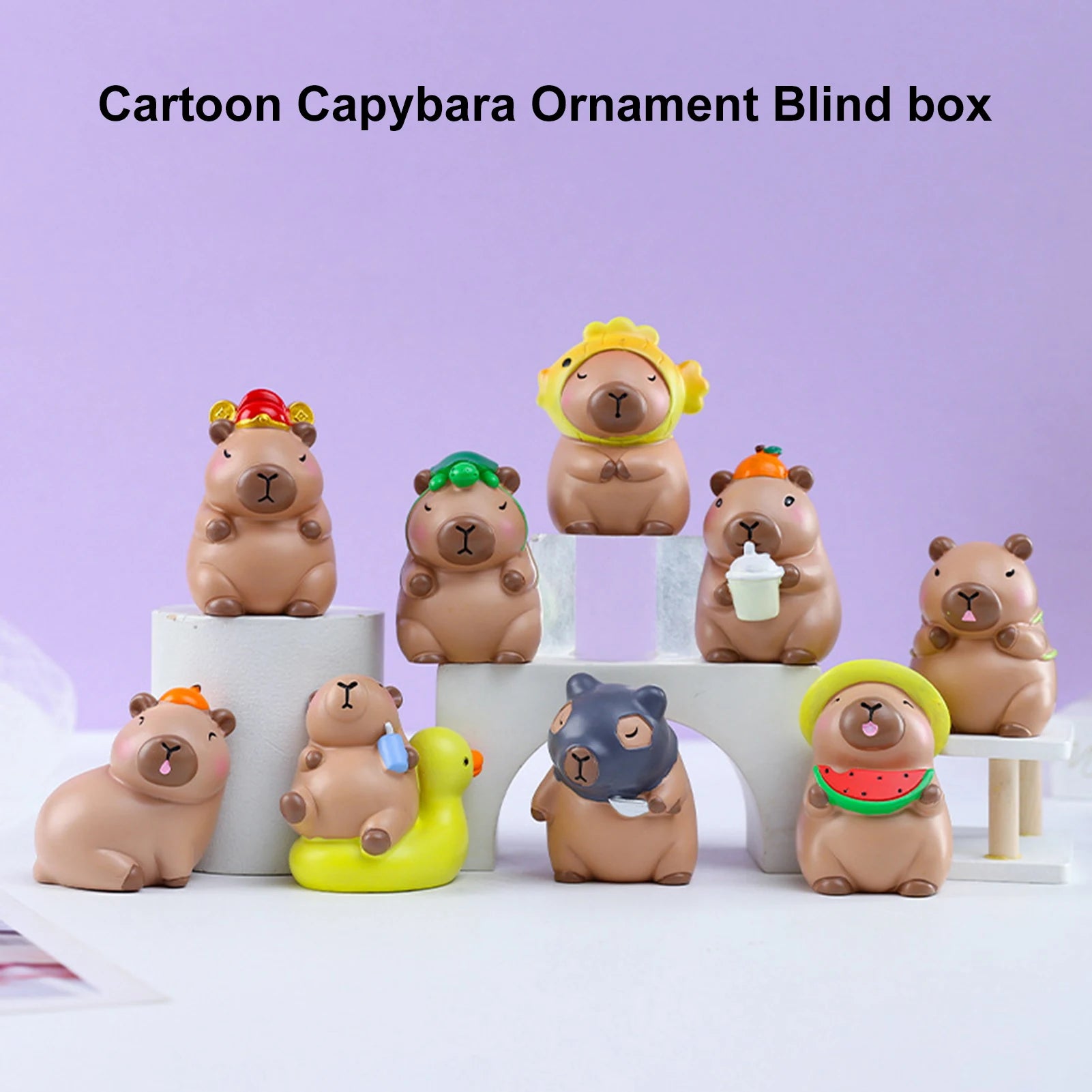 Cartoon Capybara Decor Small Capybara Ornament Cute Cartoon Capybara - IHavePaws
