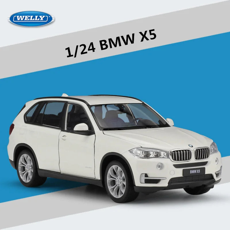 WELLY 1:24 BMW X5 SUV Alloy Car Model Diecast Metal Toy Off-road Vehicles Car Model Collection High Simulation Children Toy Gift White - IHavePaws