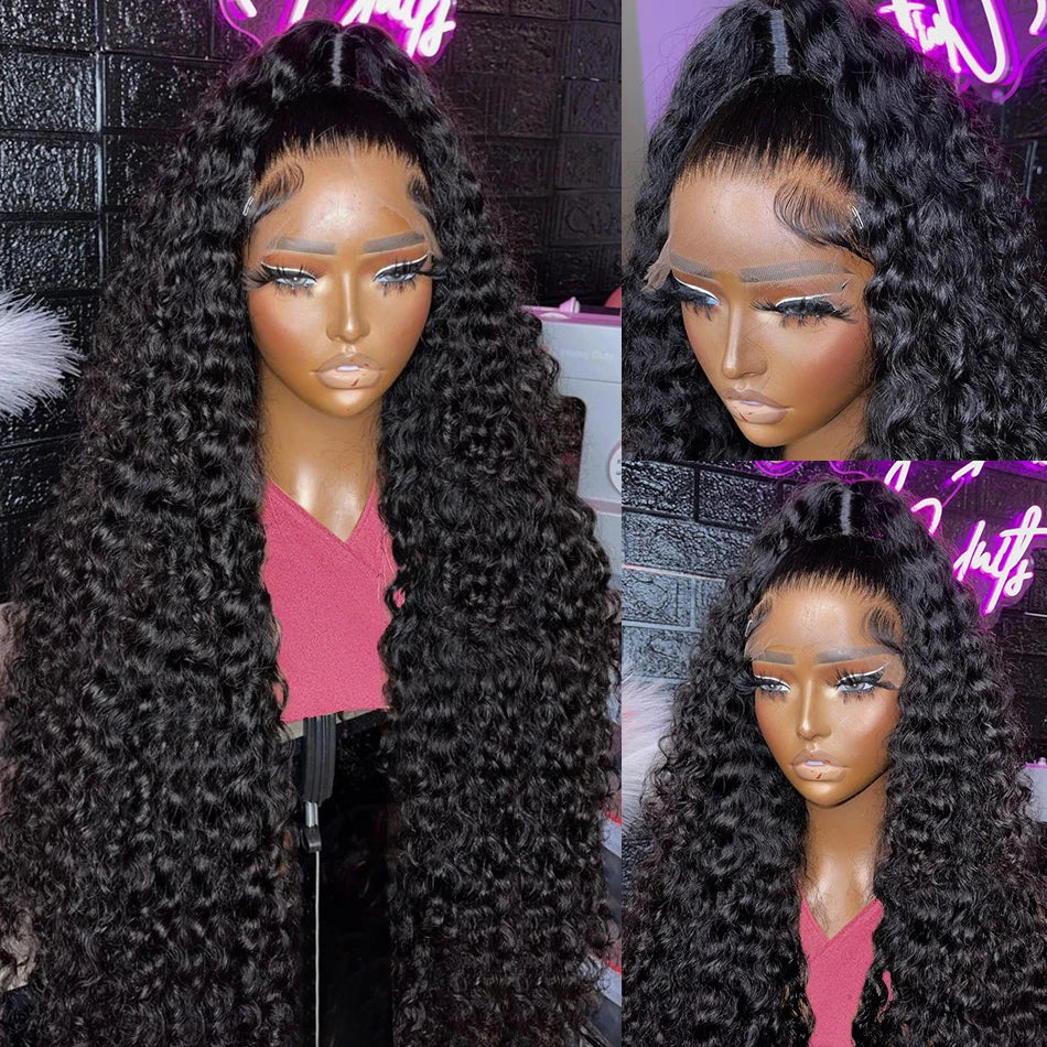 Wear Go Deep Wave 13X4 13X6 Glueless Wigs Human Hair Pre Plucked Water Wave Lace Wigs Curly Lace Wigs Human Hair 180 Density