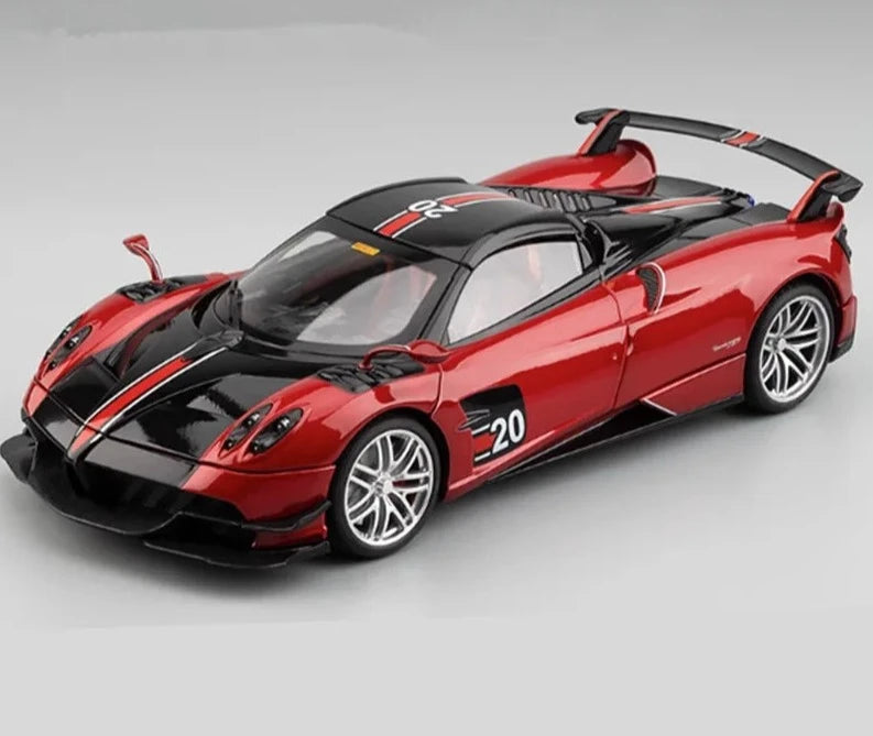 1:18 Pagani Huayra BC Alloy Sports Model Diecast Metal Racing Car Vehicles Model Collection Sound Light Simulation Kids Toy Gift Red - IHavePaws