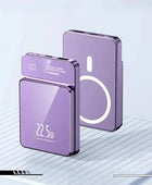 30000mAh Magnetic Qi Wireless Charger Power Bank 22.5W Mini Powerbank For iPhone Samsung Huawei Purple / 10000mAh - IHavePaws