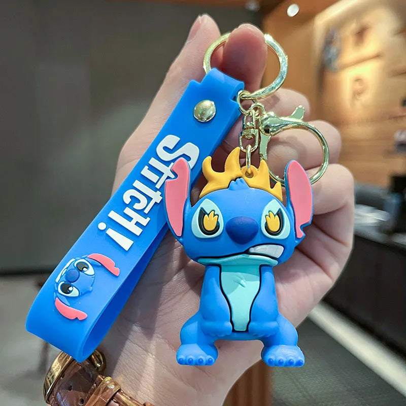 Cute and Funny Stitch Keychain Pendant Disney Series Cartoon Character Doll Pendant Male and Female Car Key Accessories 03 - ihavepaws.com